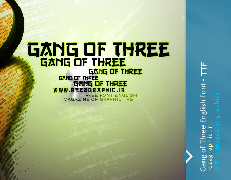فونت انگلیسی - Gang of Three Font | رضاگرافیک